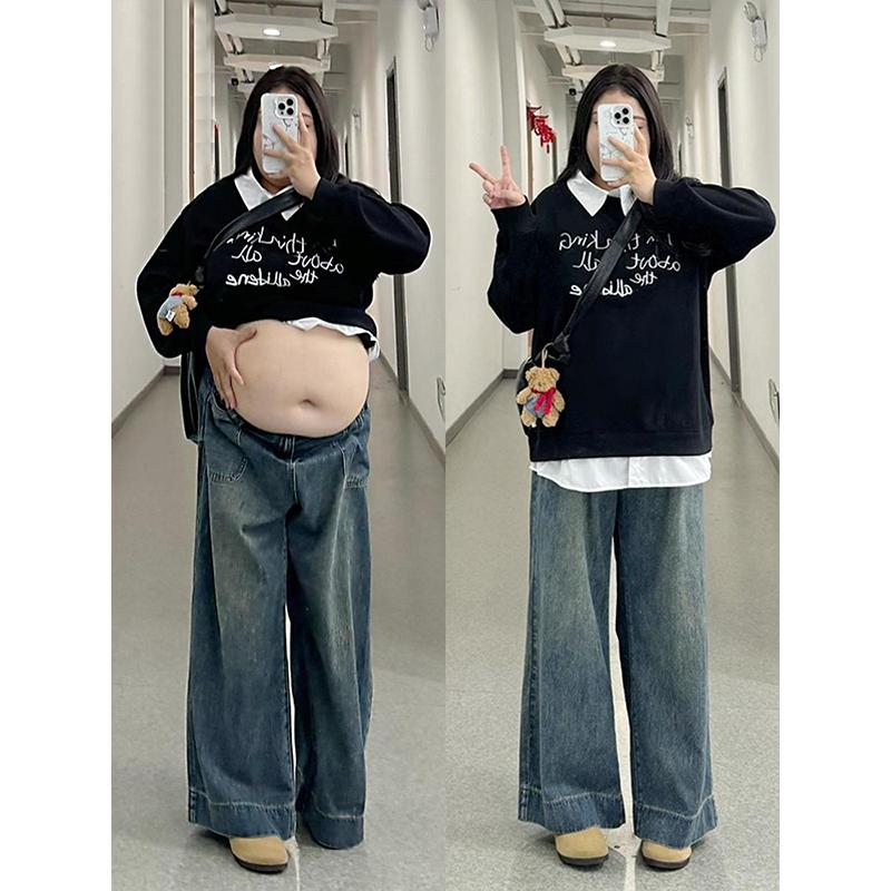 300斤大尺码女装胖mm覆古