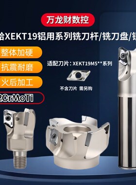 XEKT19铝用铣刀盘开粗内冷快进给铣刀杆XEKT19M5铝合金专用锁牙头