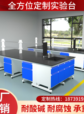 全钢实验台实验室工作台化验室钢木中央台防腐试验桌操作台通风柜