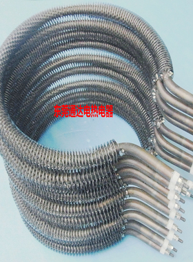 304不锈钢管翅片电热管加热管发热管圆形220V1000W干烧定制非标件