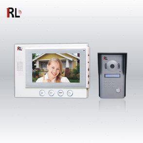 柔乐 家用门铃 一拖一门铃 7寸超薄 可视门铃对讲 防雨夜视