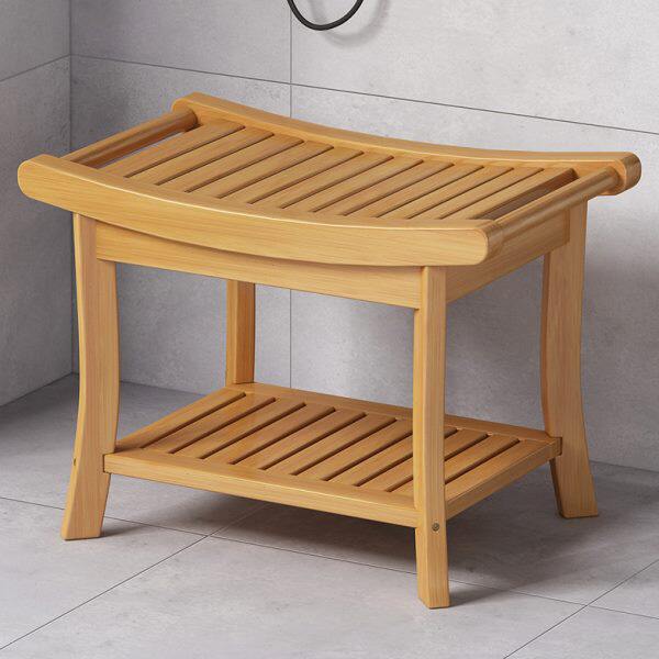 浴室凳子老年人浴凳洗脚凳孕妇防滑淋浴房洗澡木凳卫生间实木凳子