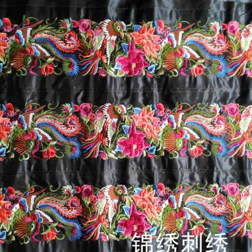 少数民族机绣特色绣片 苗族工艺品刺绣（单条价格