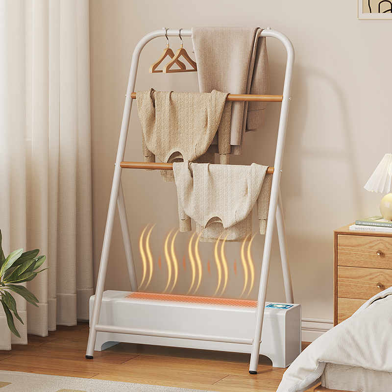 踢脚线取暖器烘衣架晾衣架落地卧室床K头简易挂衣烘干暖气片