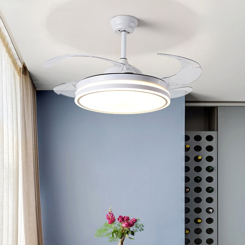 吊扇灯2b025新款家用客厅饭厅吊扇灯卧室电风扇吊灯一体带电风扇