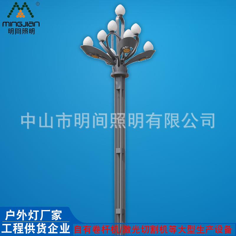 源头工厂6米多头广场玉兰灯直销户外防水园林景观led中华灯