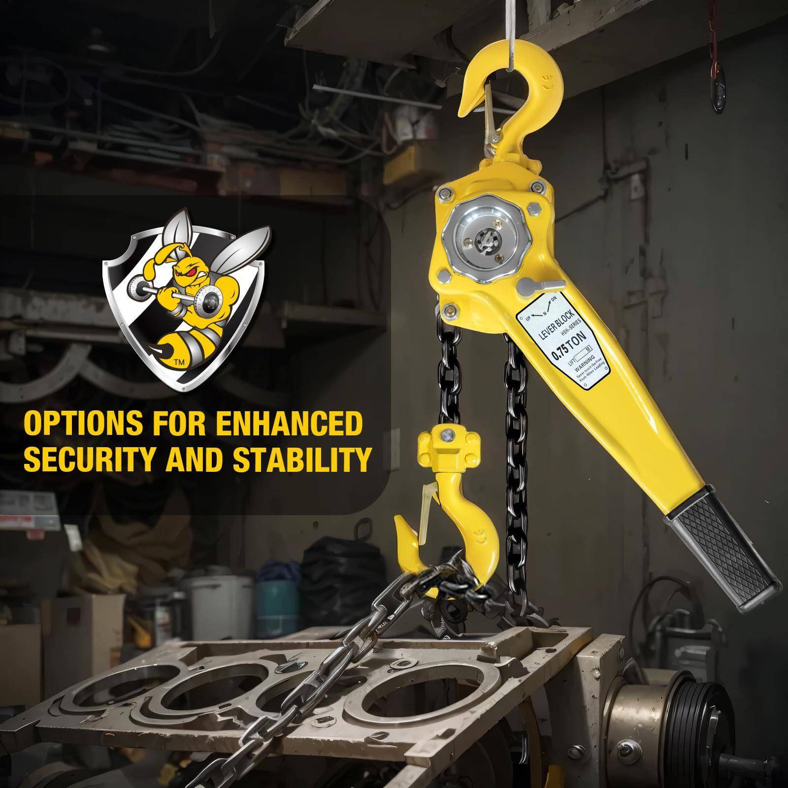 手动手摇手扳吊葫芦0.75T1/2/吨链条拉紧线器手拉倒链便携式手板