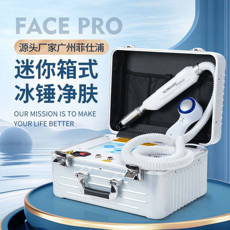 手提箱式迷你洗眉机不加水带冰锤冷敷量子段黑美白无创扫斑净肤仪