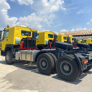 转让二手10轮豪沃牵引车头拖车头 380马力拖拉机卡车头 颜色可订