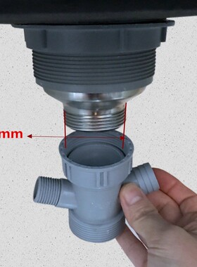 菜盆下水管多功能可扩展多根水管四通45MM58MM净水器共用排污配件