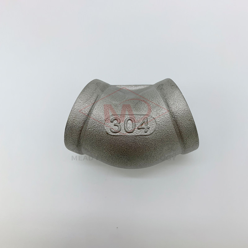 304快速装不锈钢45度内丝内弯201接头水管配件管通高压卡扣式直通