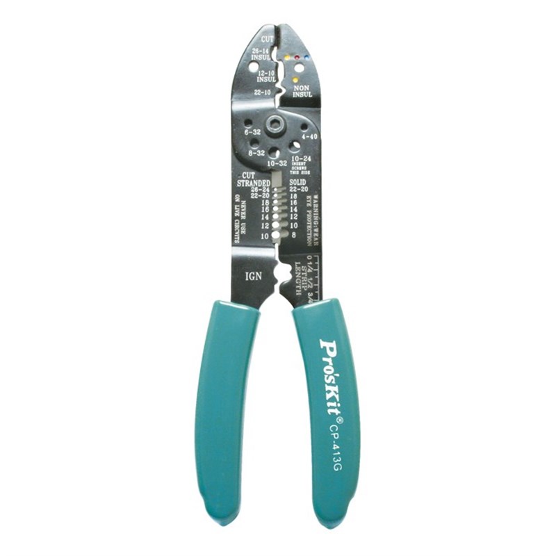 台湾宝工CP-413G多功能剥线 线钳剪切钳压接钳压线 线钳8PK-313B