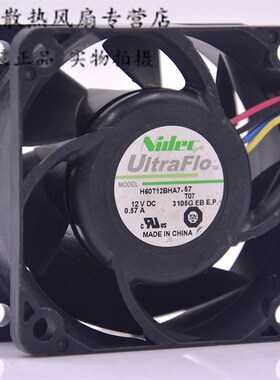 原装NIDEC H60T12BHA7-57 6CM 6025 12V 0.57A 大风量 散热风扇