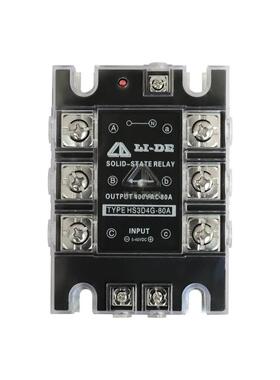 三相交流固态继电器hs3d4g-60a工业级三相固态继电器三相一体化