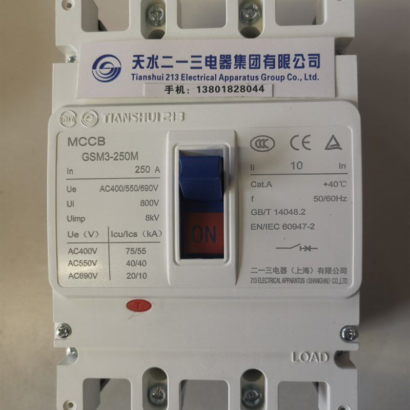原装正品 天水二一三塑壳断路器GSM3-250M/3300 100A-250A