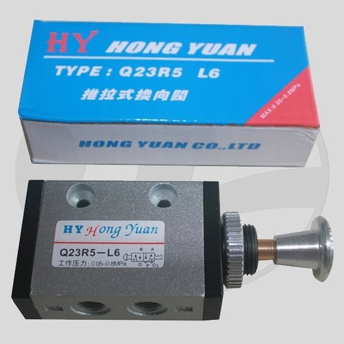 Q23R5-L6手拉阀HONG YUAN推拉式换向阀VALVE气动Q23R5-L8玻璃设备