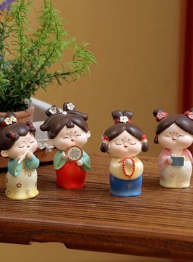 古风国潮唐朝宫仕女汉服家居酒柜装饰桌面可爱送礼礼品文创小摆件