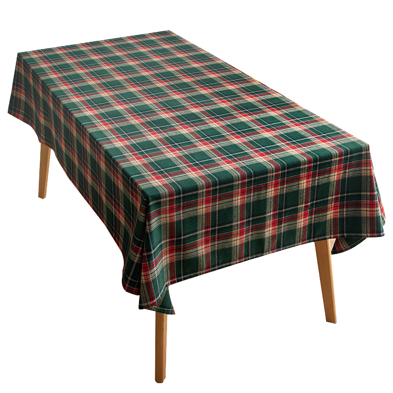 蔓越家  复古苏格兰n风情高级感调性艺术餐桌布茶几垫布长方形台