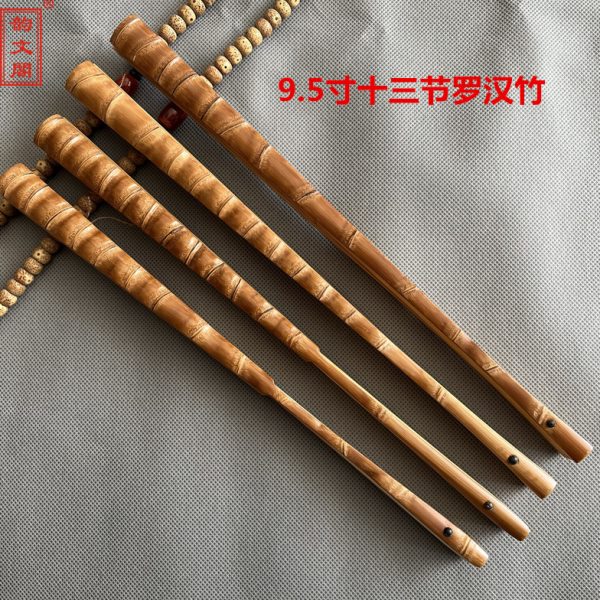 文玩折扇9.5寸18方十三节罗汉竹扇宣纸折扇苏工扇面湘妃竹扇