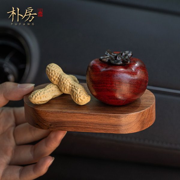 朴房好柿花生汽车摆件精致做工高档家居摆件饰品创意款送礼物男女