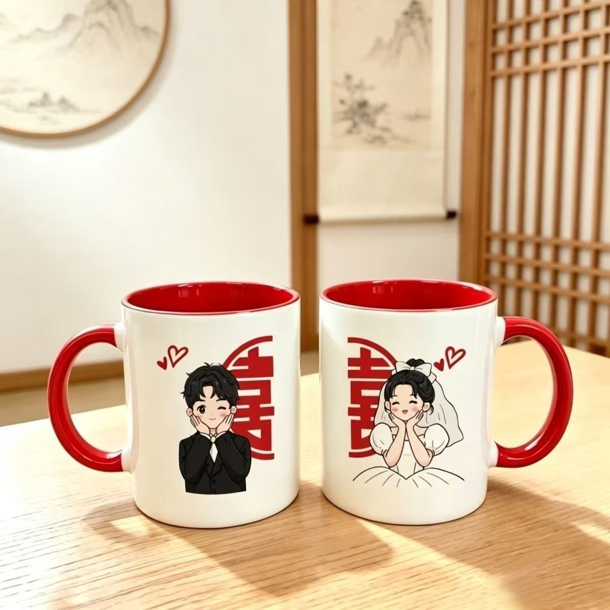 结婚礼物定制情侣马克杯
