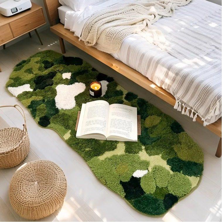 苔藓地毯加厚毛绒卧室床边垫女生客厅沙发椅子地垫阳台异形茶几垫,居家布艺,床边毯,淘宝优惠券,粉丝福利购,淘宝优惠卷