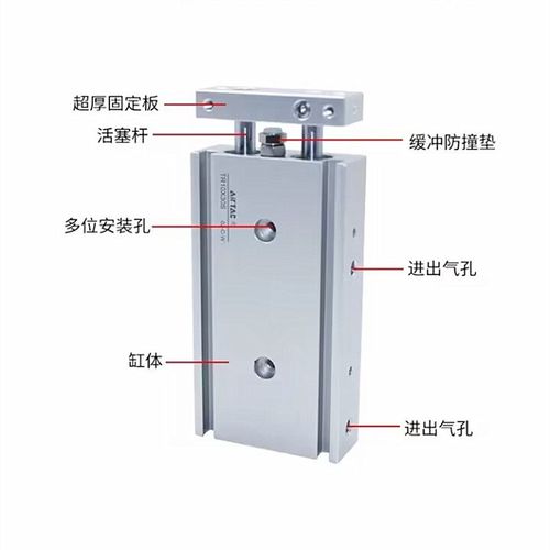 亚德客双轴气缸TR6 TN10*16-20X25X32X30X40X50X60X70X80X90X100S