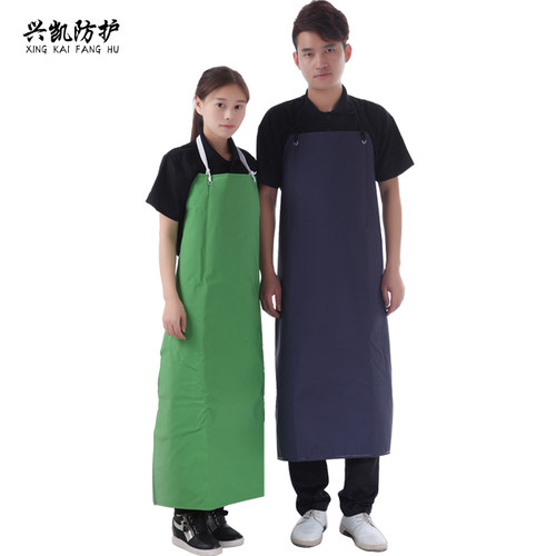 包邮pvc长款加厚工作服耐酸碱耐油耐磨屠宰场石材加工围裙防水女