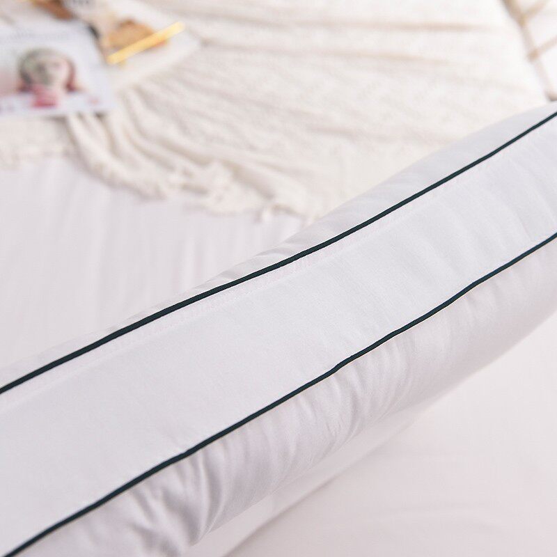 纯棉一只装】羽丝绒枕芯可水洗全绵面料优睡眠成人方块立体中枕头