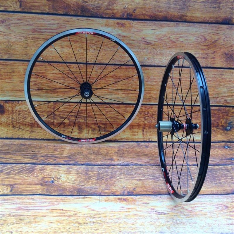 DA20圈 久欲P8 SP8 狼途/风行折叠自行车四培林/V刹轮组 20寸/406