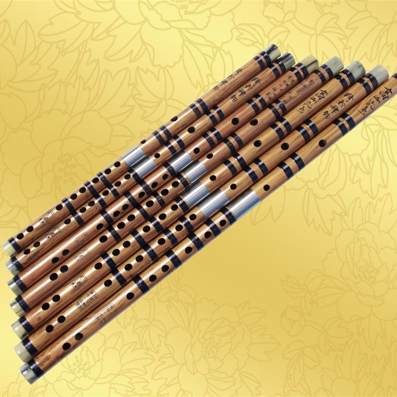 灵韵牌名师制作仿楠木陶瓷粉演奏级笛子赠包装盒笛膜横笛竹笛包邮
