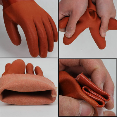 东亚880PVC浸塑手套耐油耐酸碱防水耐用防滑工业防护手套劳保手套