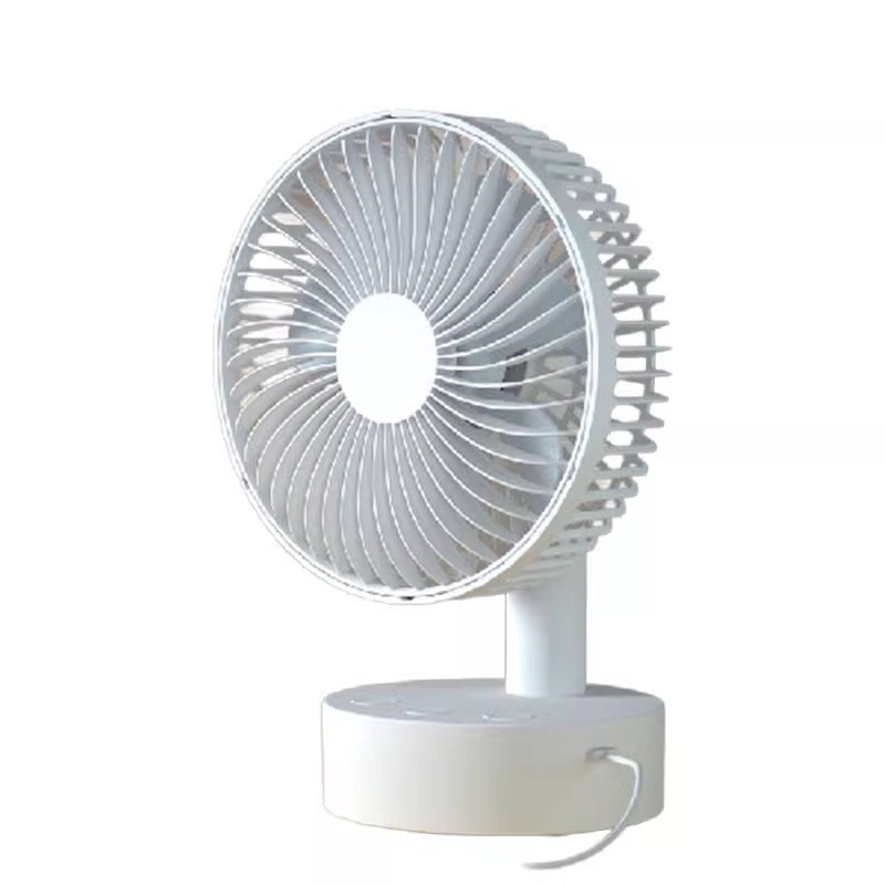 摇头小型风扇学生宿舍静音定时电风扇家用便携台式可拆.洗充电风