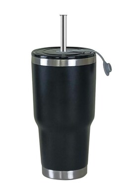40oza全自伸缩动吸管杯不锈钢保温杯带手柄咖啡冰霸汽车保冷水杯
