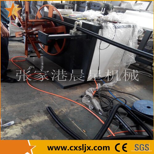供应63-160HDPE 渗水波纹管挤出生产线，单壁波纹管设备