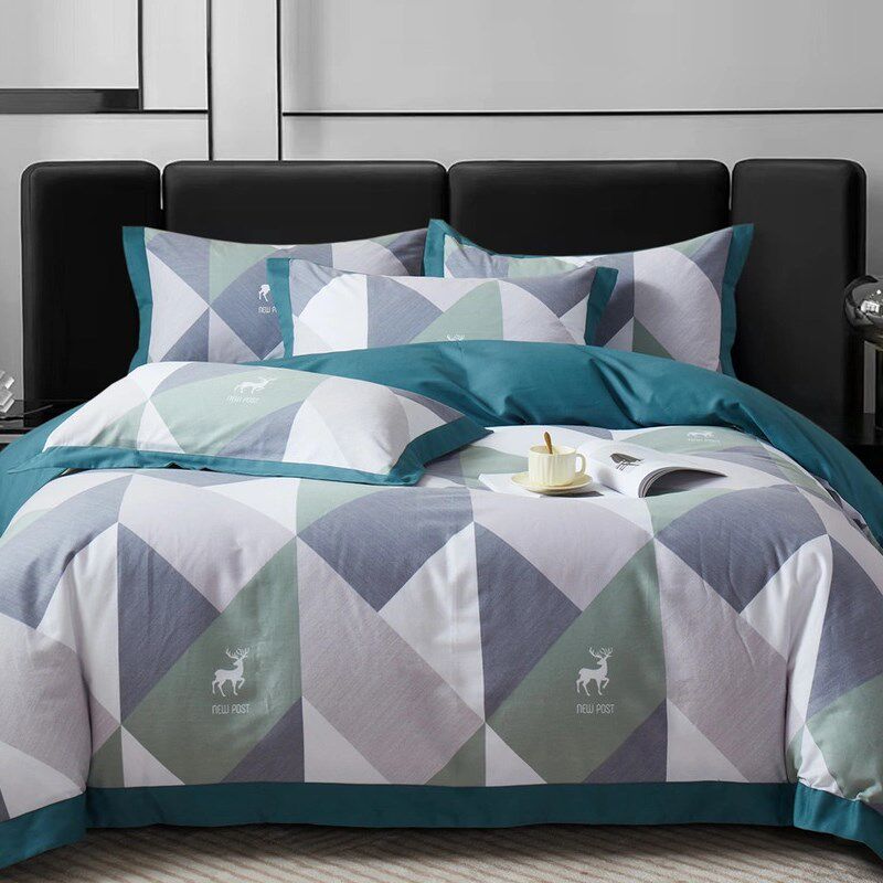 全棉磨毛碎花被罩定做被套床单四件套定制床上用品