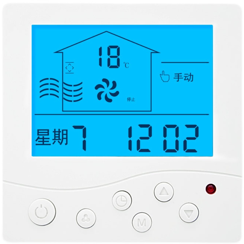 新风控制开关面板家用新风换气机全热交换器配套定时三速液晶控制