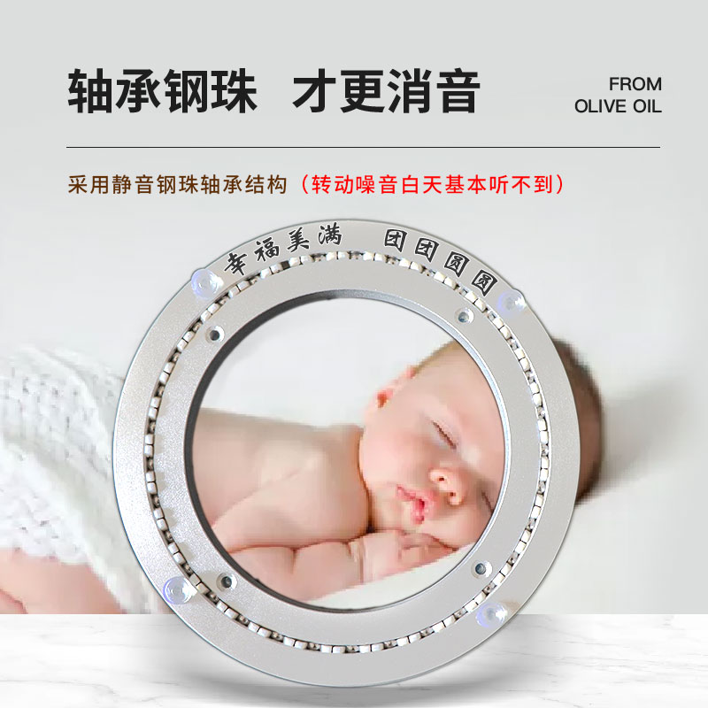 餐桌转盘底座轴承铝合金大理石实木玻璃圆桌圆形旋转家用轨道静音