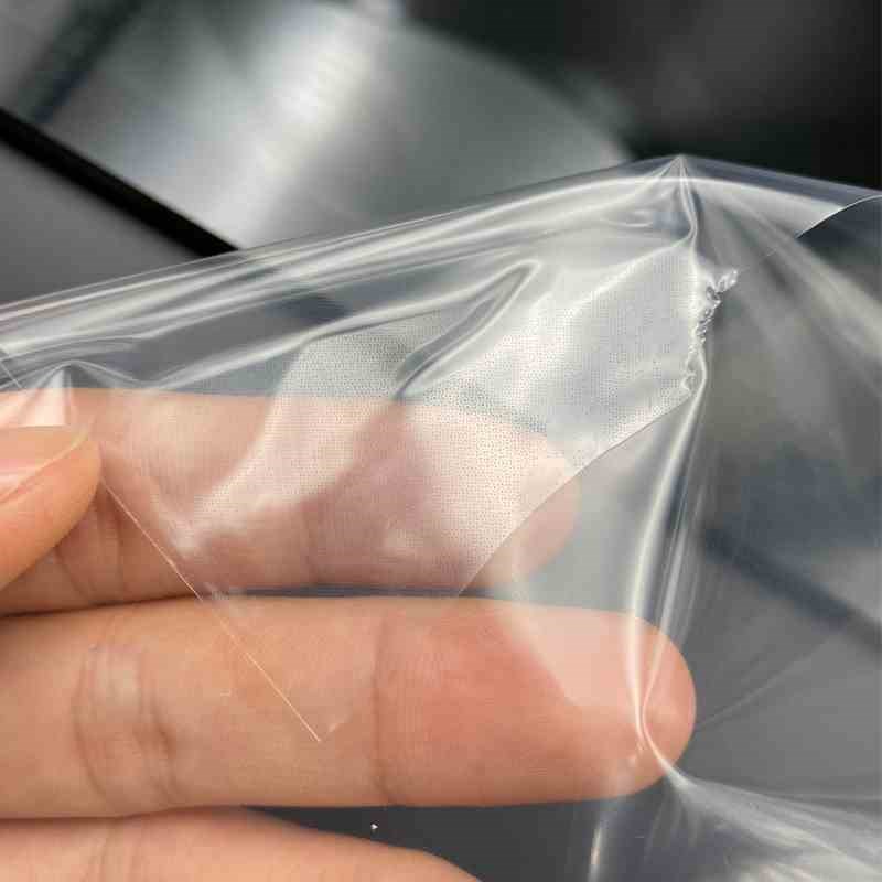 pe网纹保护膜低粘光面亚克力透明玻D璃屏幕排气无气泡PE网格保护