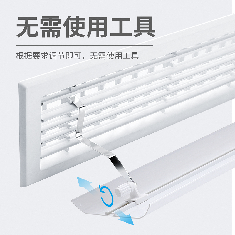 中央空调挡风板 风管机出风口暖气侧挂挡板防R直吹 百叶遮风板