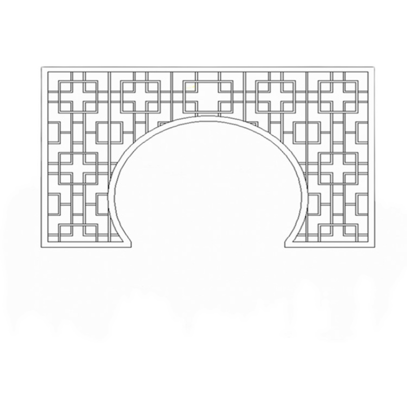 方管焊接铝窗花街道改造木纹铝合金窗G花铝合金造型屏风铝合金花