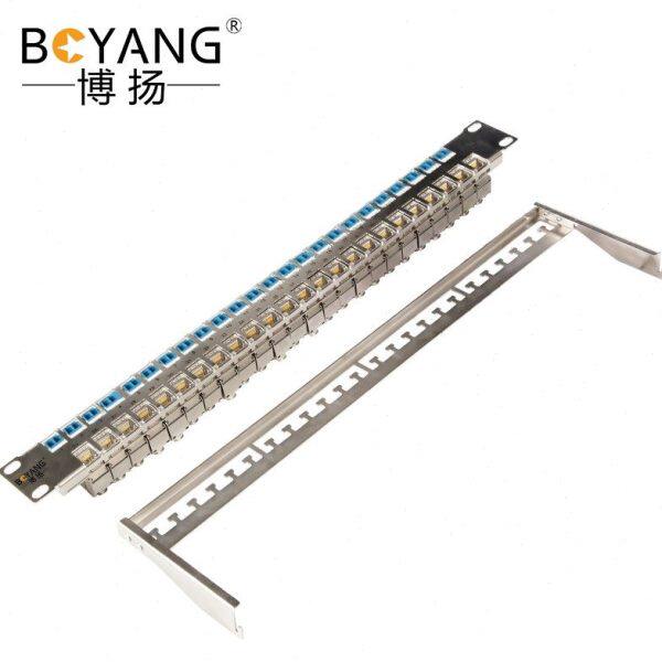 博扬（BOYANG）高密度光铜混合配线架1U 光纤超六类一体配线架24