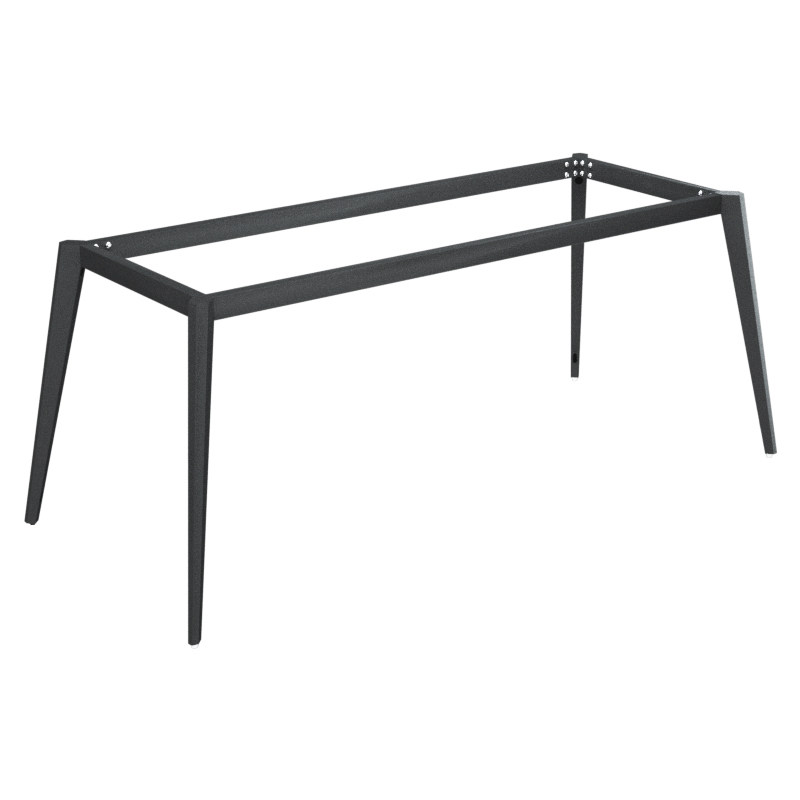 铁艺桌腿支架办公桌脚书桌岩板台B架会议金属底座长桌子餐桌架定