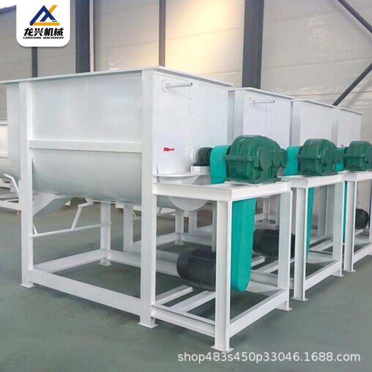 小型单轴饲料搅拌机家用便捷一键操作均匀搅拌无死角龙兴机械