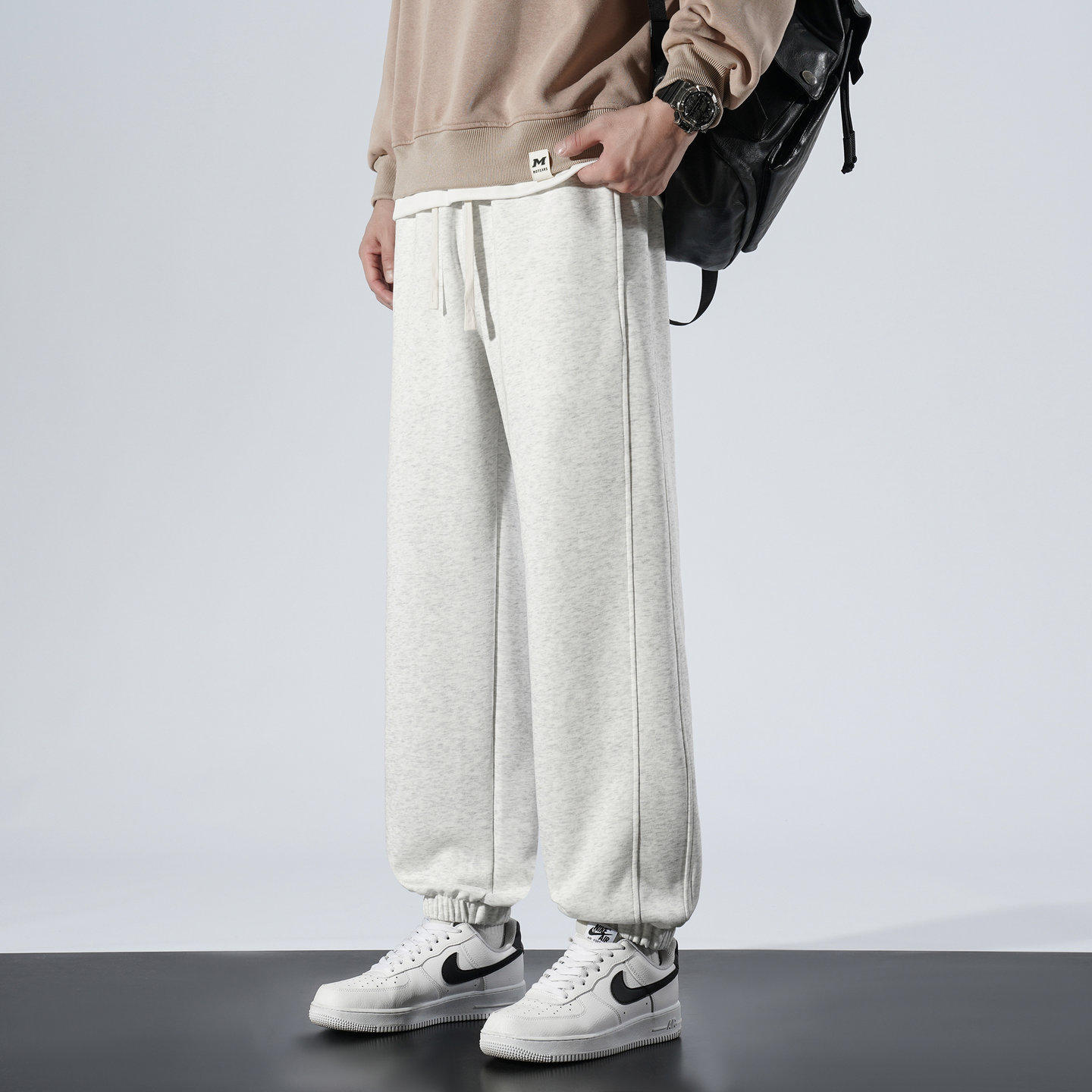 卫裤男宽松棉质束脚运动休闲长裤