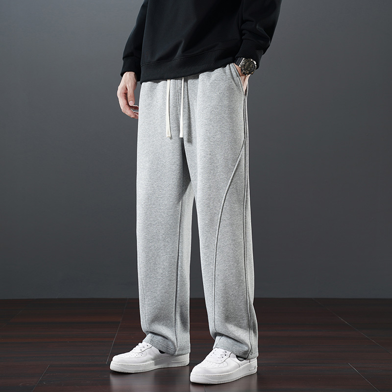 卫裤男宽松直筒棉质运动休闲长裤