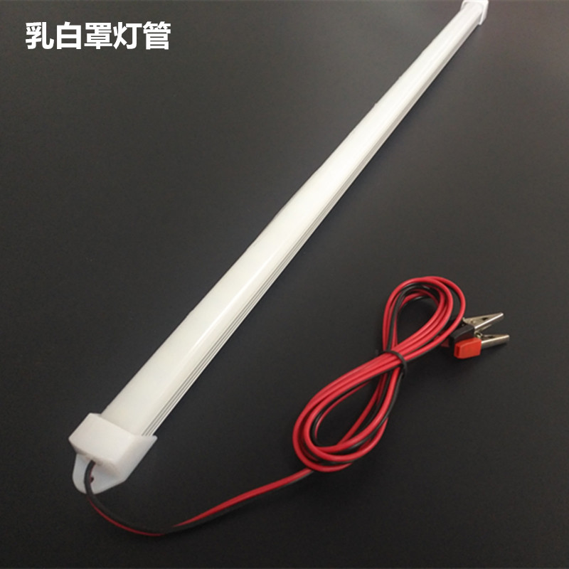 12VLED灯地摊灯夜市电瓶灯泡低压节能日光灯管长灯条24Vled机床灯