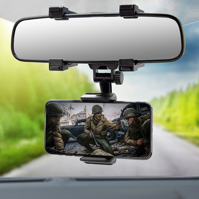 后视镜车载手机支架汽车导航架行车记录仪固定夹多功能通用型支架