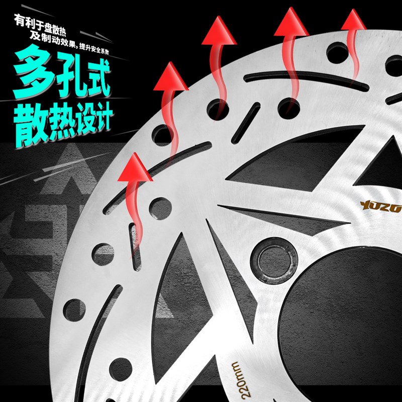 云重立220刹车盘适用小牛UQI/M95C通用碟刹盘电动电摩改装刹车盘