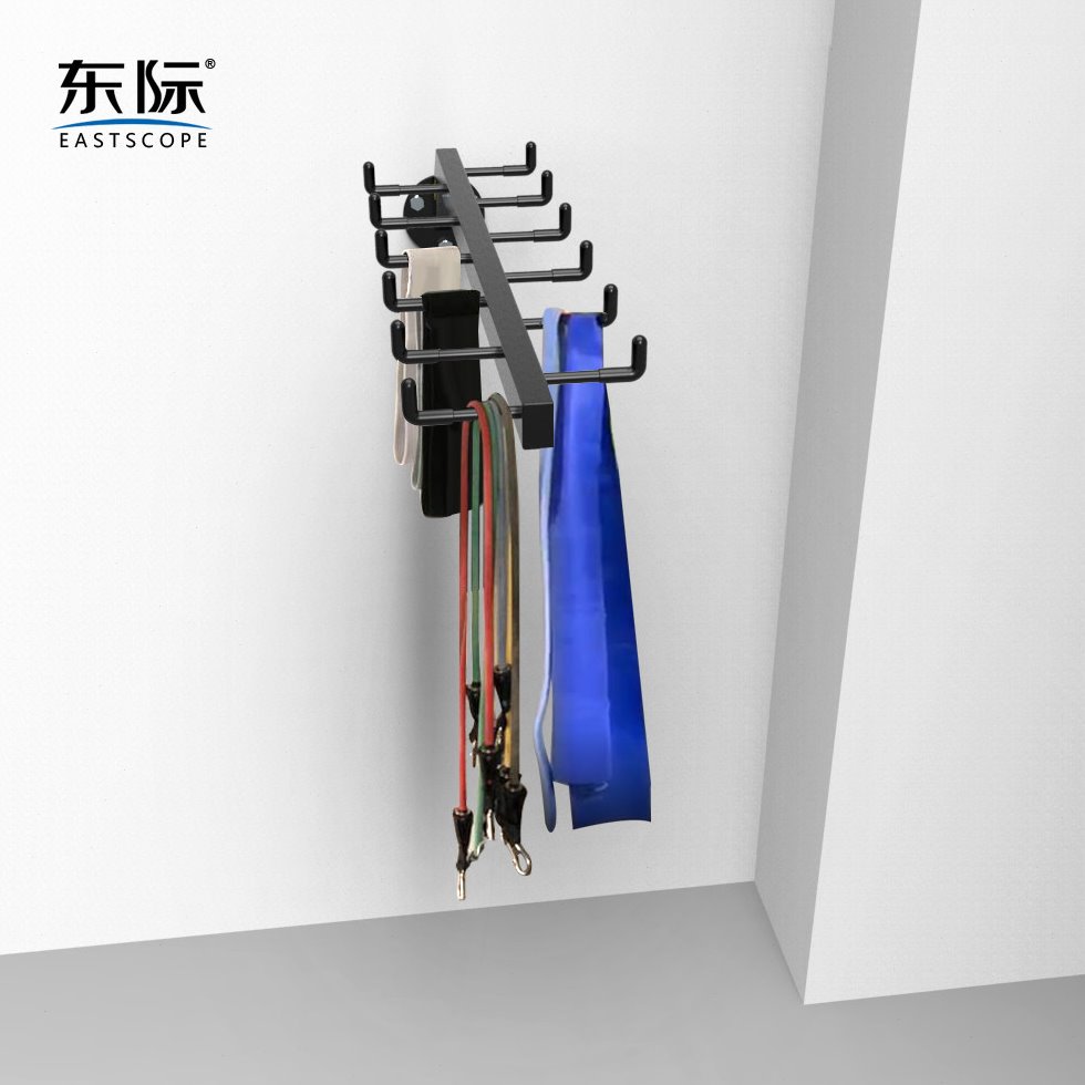 东际壁挂收纳架墙体挂架弹力绳架悬挂带挂绳架子双向挂钩健身房